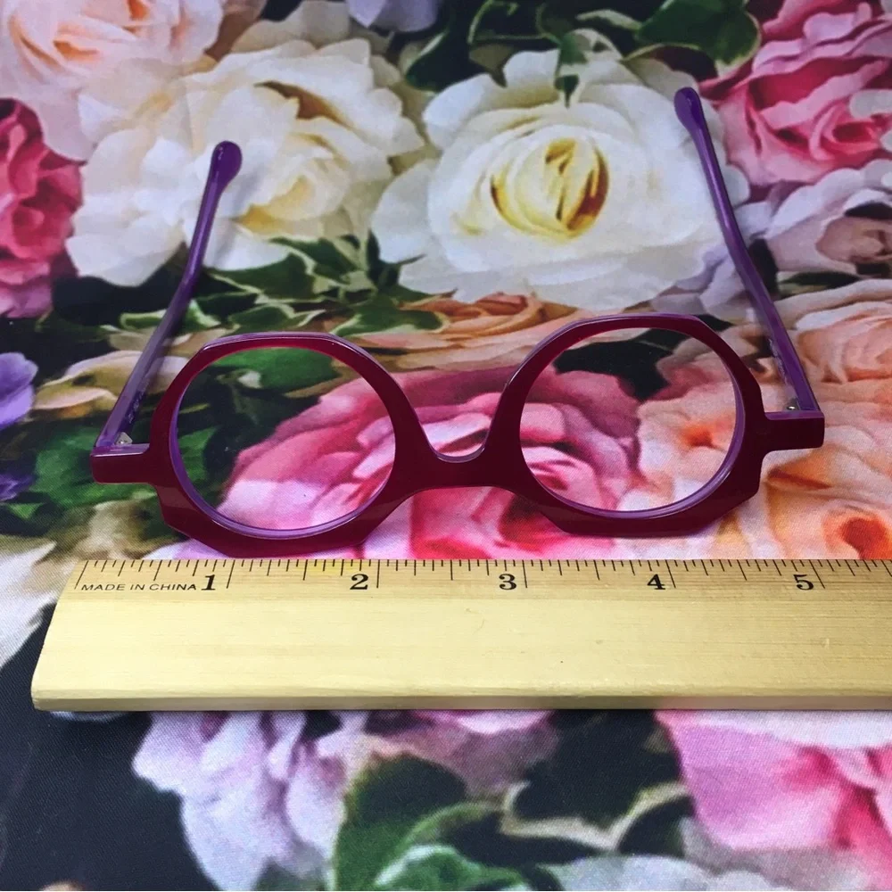 Anne & Valentin Atika 1722 Purple glasses rx no lenses